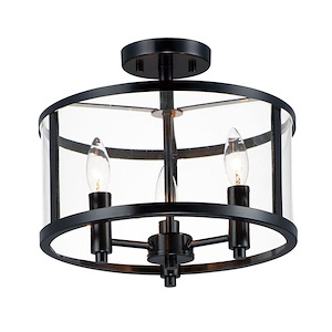 Sentinel - Three Light Semi-Flush Mount - 1213738