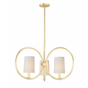 Meridian-3 Light Chandelier-30 Inches wide by 14.5 inches high