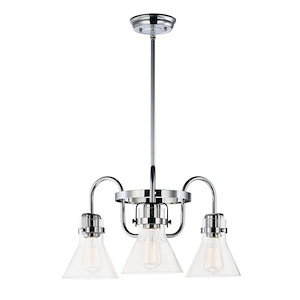 Seafarer - 18W 3 LED Chandelier with Bulb In Traditional Style-10.75 Inches Tall and 21.5 Inches Wide - 702554