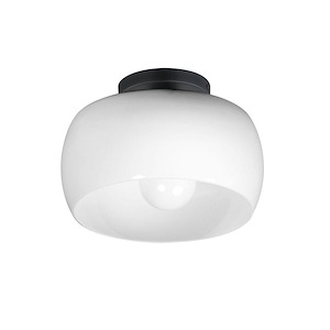 Glazed - 1 Light Flush Mount-7.5 Inch Tall and 11 Inch Wide - 1377268