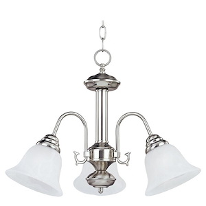Malaga-3 Light Mini Chandelier in Transitional style-20 Inches wide by 15.5 inches high