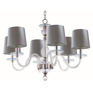 Venezia-Six Light Chandelier-28 Inches wide by 22 inches high