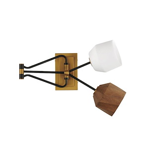 Akimbo - 12W 2 LED Wall Sconce-10.25 Inches Tall and 21.75 Inches Wide