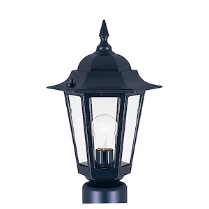 Cast-1 Light Outdoor Pole/Post Mount in Early American style-7 Inches wide by 15.25 inches high - 65105