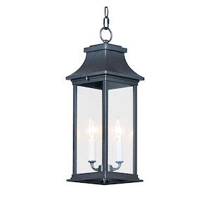 Vicksburg-2 Light Outdoor Hanging Lantern-6.75 Inches wide by 18.5 inches high