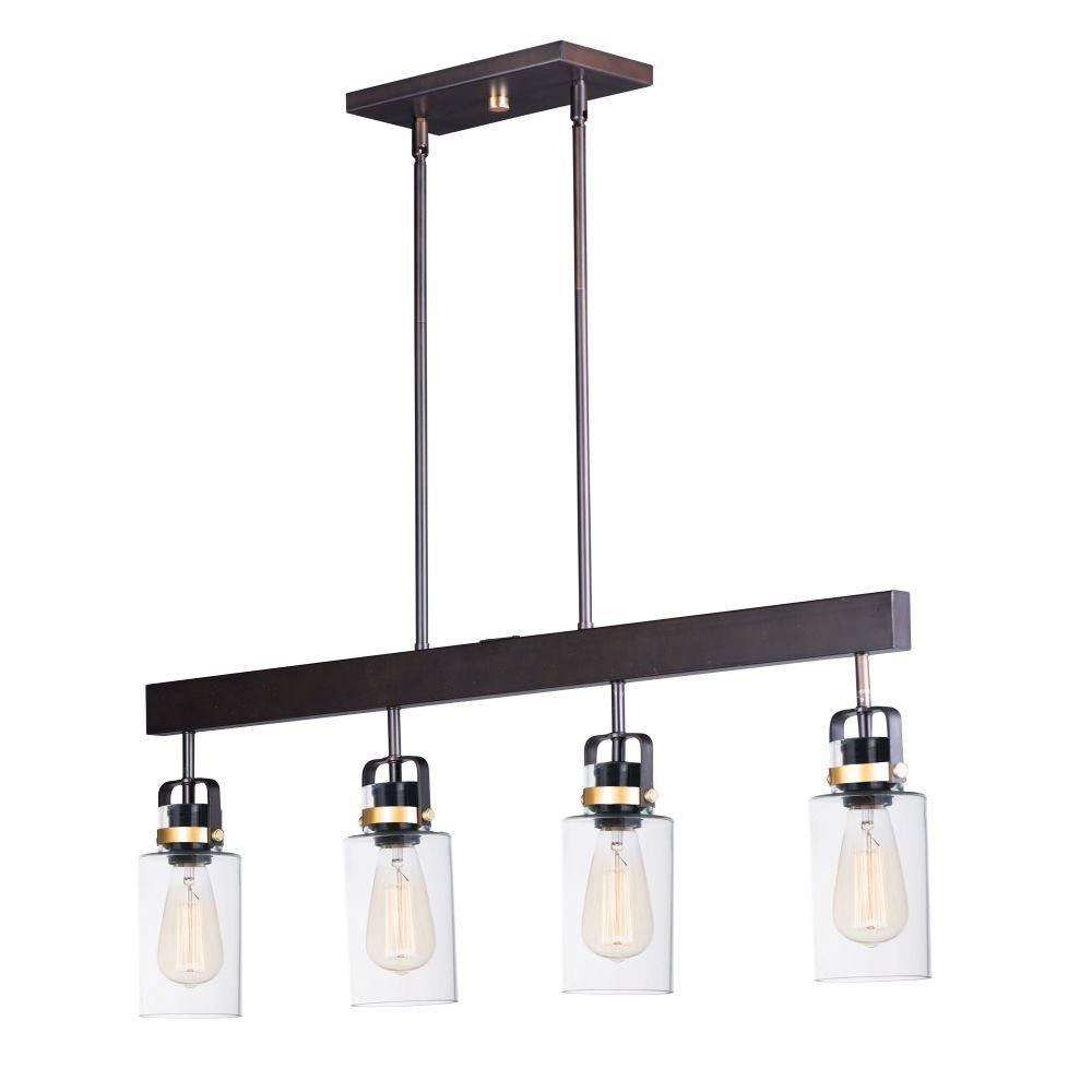 Maxim Lighting - 30176CLBZGLD - Magnolia - 4 Light Linear Pendant