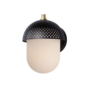Perf - 1 Light Outdoor Wall Sconce-10.5 Inches Tall and 7.5 Inches Wide