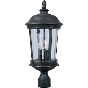 Dover DC-Three Light Outdoor Pole/Post Mount in Mediterranean style-10 Inches wide by 21 inches high