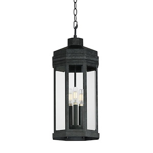 Wright - 3 Light Outdoor Pendant-22 Inch Tall and 9 Inch Wide - 1369822