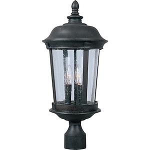 Dover DC-Three Light Outdoor Pole/Post Mount in Mediterranean style-12 Inches wide by 25.5 inches high