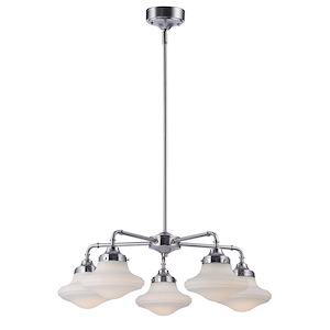 New School-33W 5 LED Chandelier-28 Inches wide by 9.5 inches high