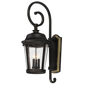 Dover DC-3 Light Outdoor Wall Lantern in Mediterranean style-12 Inches wide by 31.5 inches high - 1213781