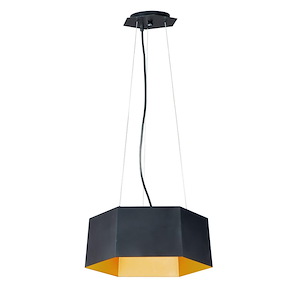 Honeycomb-15W 1 LED Pendant-16 Inches wide by 7 inches high - 882569