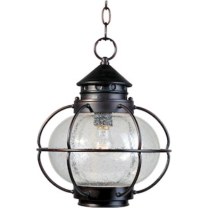 Portsmouth-One Light Outdoor Hanging Lantern in Early American style-12 Inches wide by 14 inches high