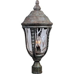 Whittier DC - 3 Light Outdoor Post Mount In Traditional Style-21 Inches Tall and 10 Inches Wide
