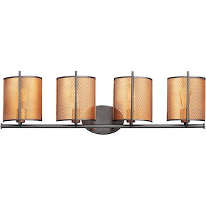 Caspian-4 Light Wall Sconce-36.5 Inches wide by 10.25 inches high