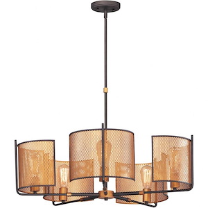 Caspian-5 Light Chandelier-31.25 Inches wide by 17.5 inches high