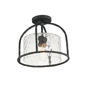 Del Mar - 1 Light Outdoor Flush Mount-11.5 Inch Tall and 13 Inch Wide - 1377285