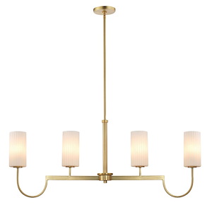 Town and Country - 4 Light Linear Pendant-17.75 Inches Tall and 43.25 Inches Wide - 1265873