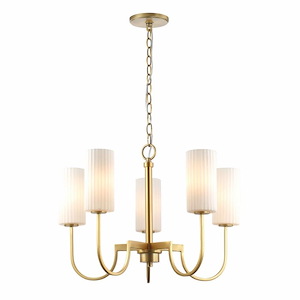 Town and Country - 5 Light Chandelier-16.25 Inches Tall and 26.75 Inches Wide