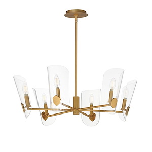 Armory - 6 Light Chandelier-10.5 Inches Tall and 28.5 Inches Wide
