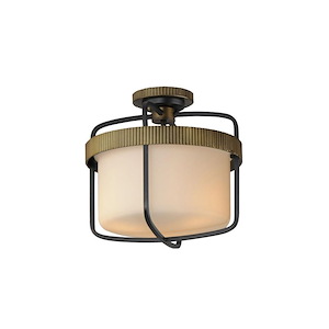 Ruffles - 3 Light Semi-Flush Mount-12.75 Inches Tall and 13.75 Inches Wide