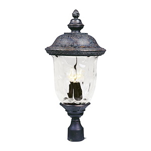 Carriage House DC-Three Light Outdoor Pole/Post Mount in Early American style-12.5 Inches wide by 26.5 inches high