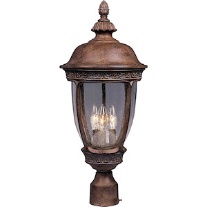 Knob Hill DC-Three Light Outdoor Pole/Post Mount in European style-10 Inches wide by 22.5 inches high - 1213839