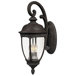 Knob Hill DC - 8 Inch 3 Light Outdoor Wall Lantern in European style - 1213726