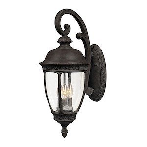 Knob Hill DC - 13 Inch 3 Light Outdoor Wall Lantern in European style - 1213840