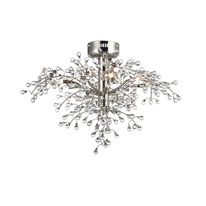 Cluster-9.6W 8 LED Semi-Flush Mount-28.5 Inches wide by 18.75 inches high
