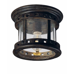 Santa Barbara VX - One Light Outdoor Flush Mount made with Vivex Material for Coastal Environments