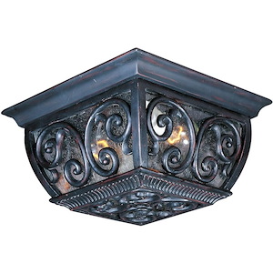 Newbury VX-Two Light Outdoor Flush Mount in Mediterranean style made with Vivex Material for Coastal Environments