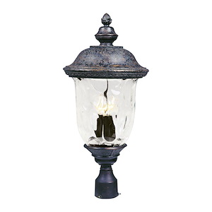 Carriage House VX-Three Light Outdoor Pole/Post Lan in Early American style made with Vivex Material for Coastal Environments - 168709