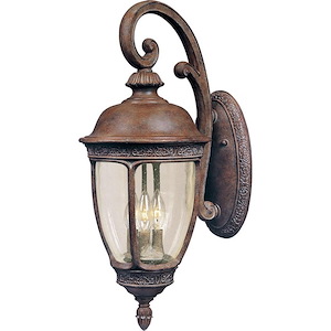 Knob Hill VX-Three Light Outdoor Wall Mount in European style made with Vivex Material for Coastal Environments - 168694