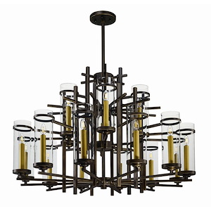 Midtown-72W 18 LED 2-Tier Pendant-47.25 Inches wide by 34.5 inches high