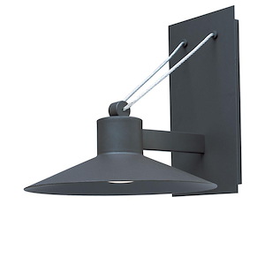 Civic-Outdoor Wall Lantern Metal/Glass-9.75 Inches wide by 10.25 inches high - 549575