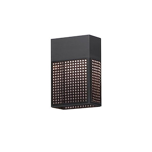 Lattice - 12W 1 LED Outdoor Wall Mount-12 Inches Tall and 8 Inches Wide - 1284119