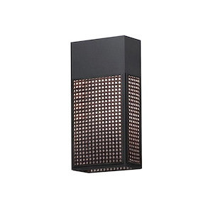 Lattice - 15W 1 LED Outdoor Wall Mount-16 Inches Tall and 8 Inches Wide - 1284234