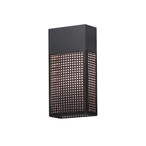 Lattice - 15W 1 LED Outdoor Wall Mount-16 Inches Tall and 8 Inches Wide - 1284234