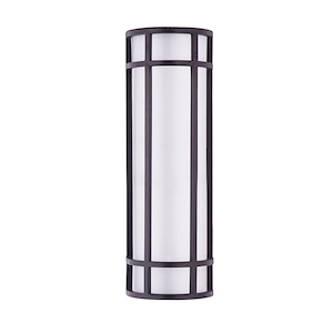 Moon Ray-Outdoor Wall Lantern Stainless Steel/Opal Acrylic-6 Inches wide by 18 inches high