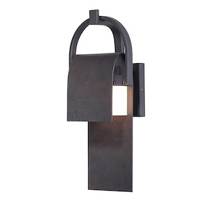 Laredo-9W 1 LED Outdoor Wall Lantern-6 Inches wide by 14.5 inches high