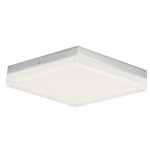 Illuminaire II-20W 1 LED Square Flush Mount-10.5 Inches wide by 1.75 inches high