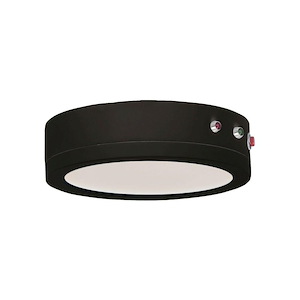 Wafer - 17W 1 LED Round Flush Mount with Emergency Backup-2.1 Inch Tall and 7 Inch Wide - 1369873