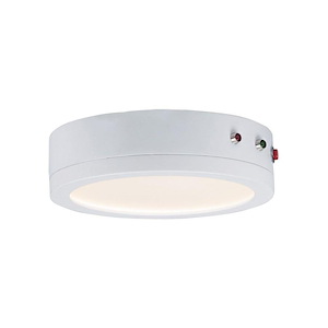 Wafer-40W 1 LED Round Flush Mount with Emergency Back Up-7 Inches wide by 1.75 inches high - 819517