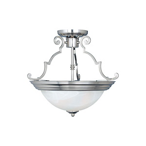 Essentials-2 Light Semi-Flush Mount in  style-14.75 Inches wide by 14 inches high - 53983