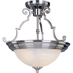 Essentials-3 Light Semi-Flush Mount in  style-17 Inches wide by 14 inches high - 65436