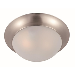 Essentials-One Light Flush Mount in Early American style-12 Inches wide by 4 inches high