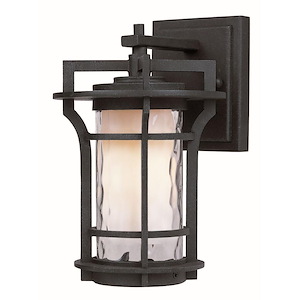 Oakville-9W 1 LED Outdoor Wall Lantern-6.25 Inches wide by 9.5 inches high