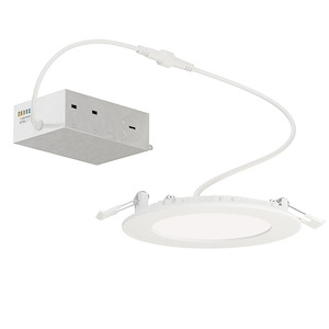 Slim - 10W 1 5CCT LED Flat Recessed Downlight-1 Inch Tall and 4.75 Inch Wide - 1369889